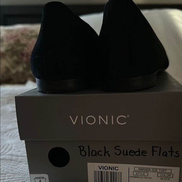 Vionic Black Suede Flats - Picture 3 of 5